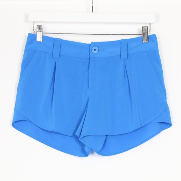 Alice + Olivia Pants - Alice + Olivia Blue Pleated Shorts